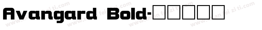 Avangard Bold字体转换